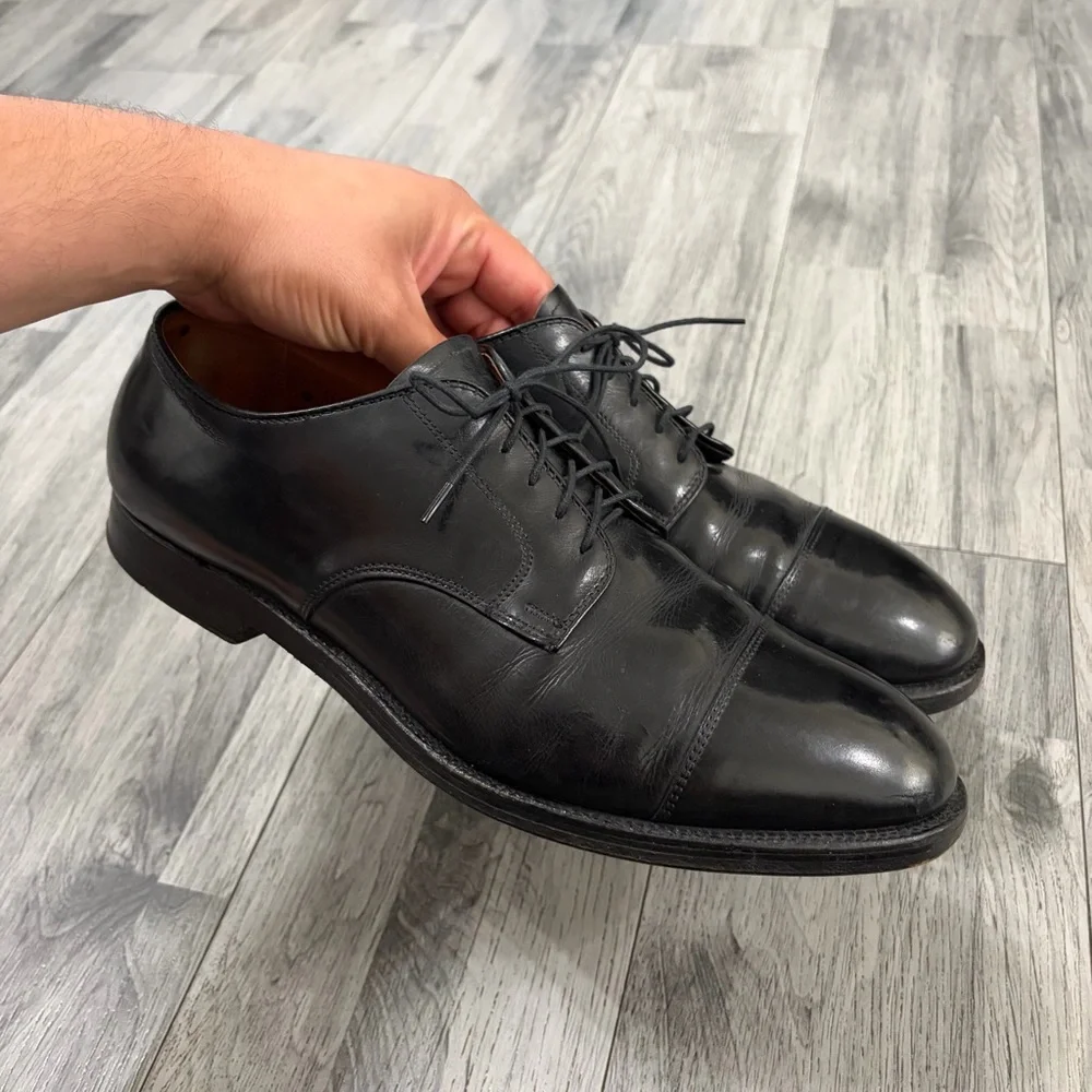 ALDEN for BROOKS BROTHERS Black Leather Men's Dress Captoe Shoes Sz 11D